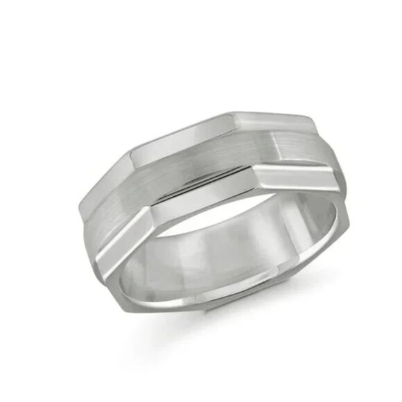 BRAND NEW MALO ALTERNATIVE BANDS Silver TUNGSTEN MEN'S RING SIZE 8MM SIZE 10 - Picture 1 of 1